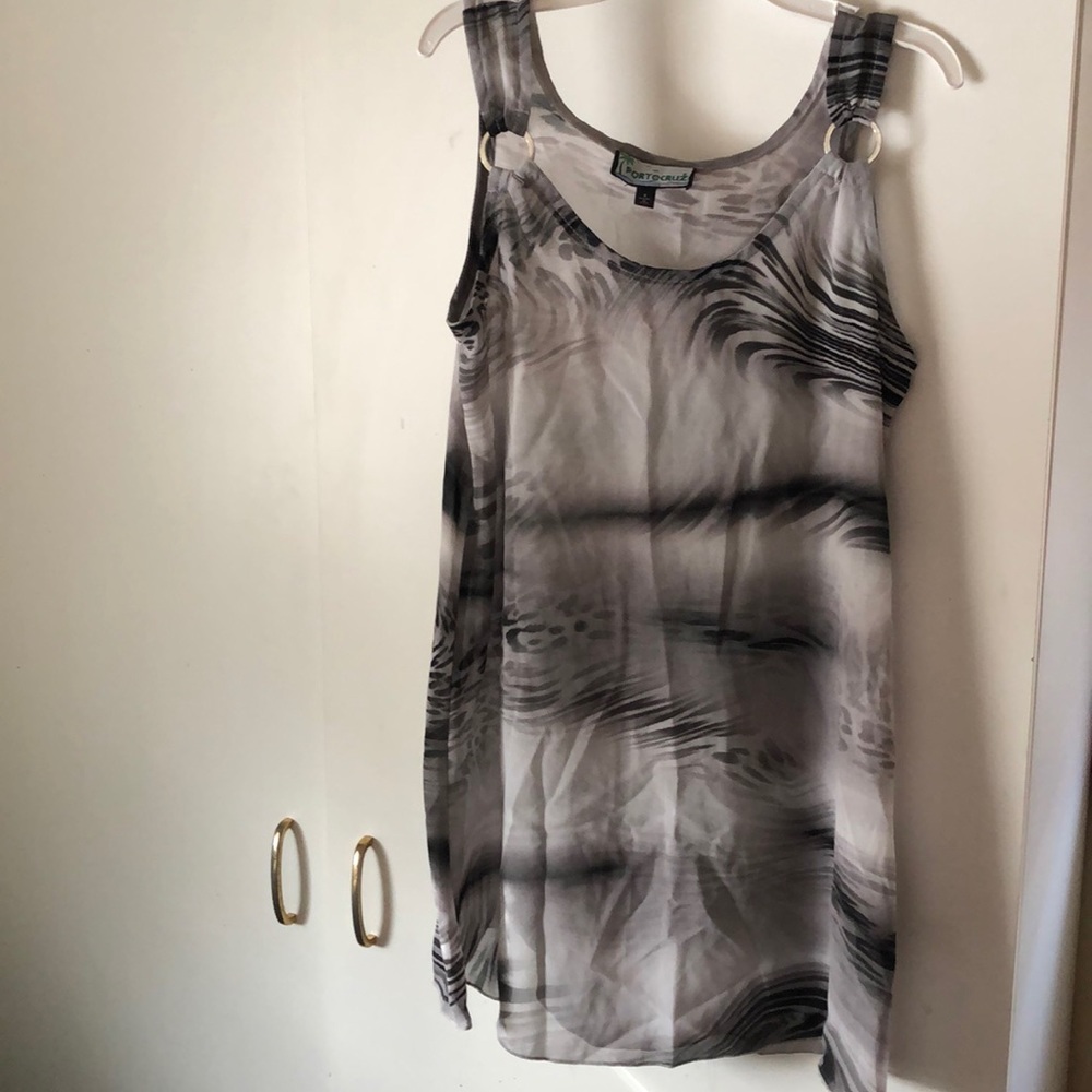 Sheer animal print cover up